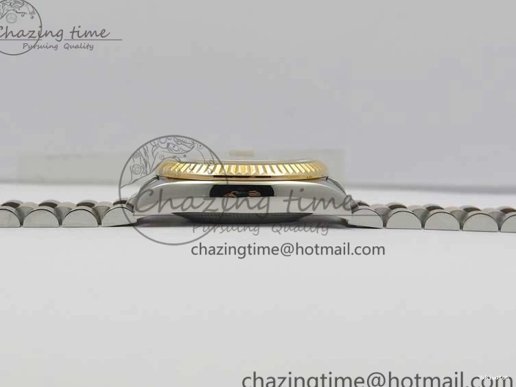 RG SS President Stick Markers NH05A Best GSF 178274 SEIKO 31mm Datejust Edition on Bracelet Dial SS RG Silver 1123